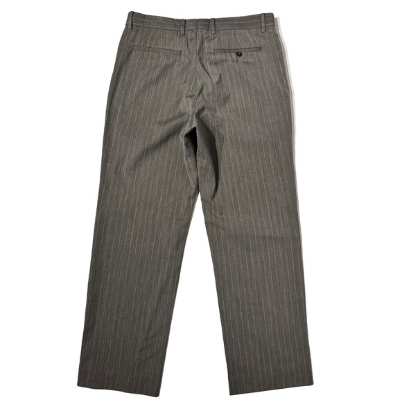 Banana Republic Gray Brown Taupe Pinstripe Wool Blend Suit Size 40R Pants 34x32 - Picture 15 of 16
